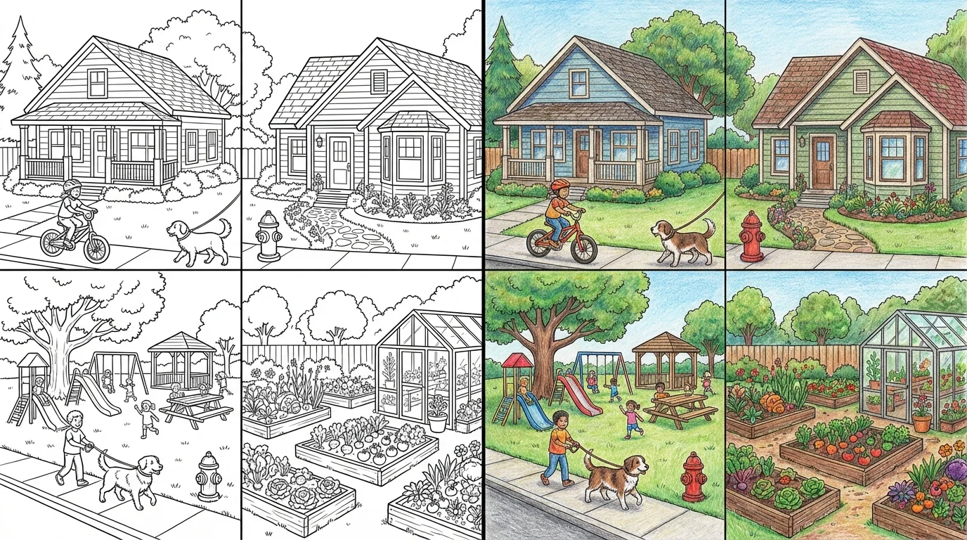 neighborhood coloring pages