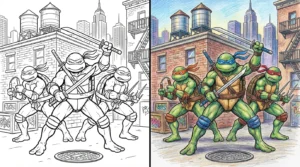 ninja turtle coloring pages