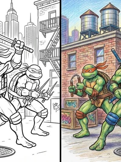 Ninja Turtle coloring pages