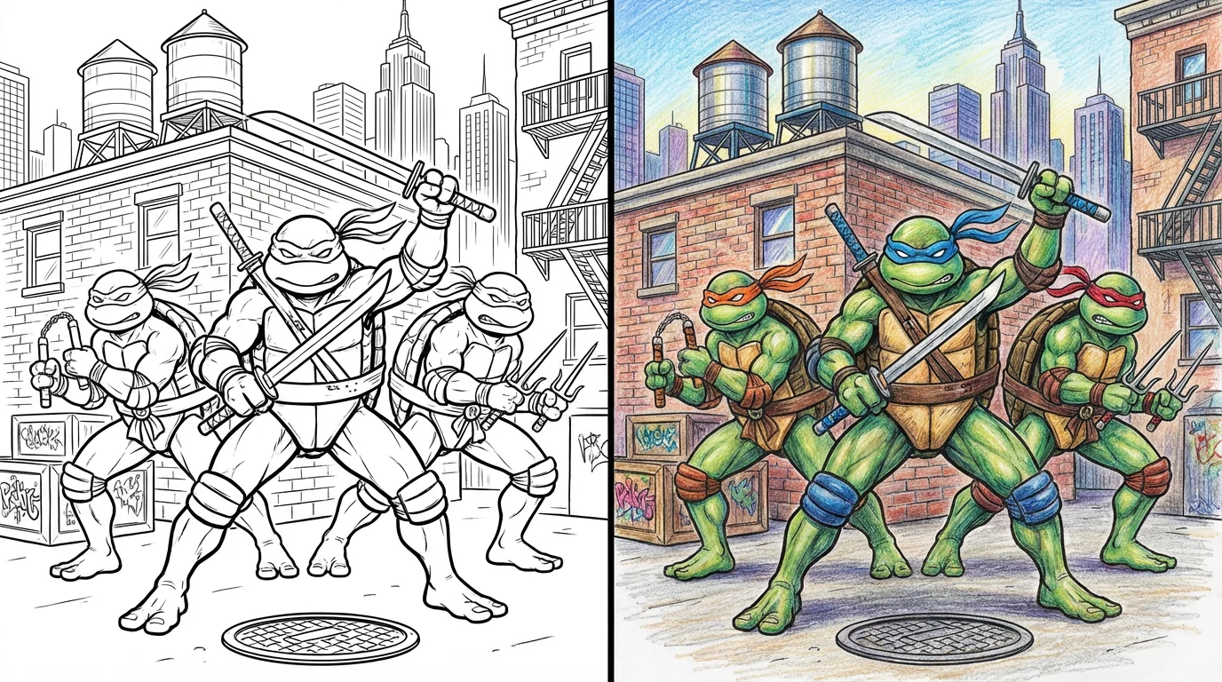 ninja turtle coloring pages