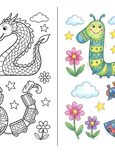Numbers coloring pages