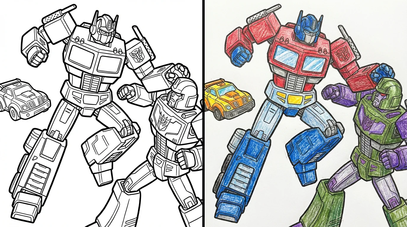 optimus prime coloring pages