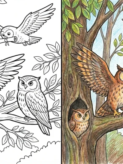 Owl coloring pages