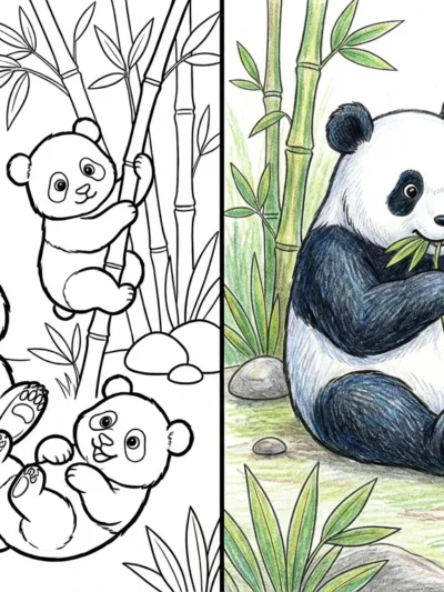 Panda coloring pages