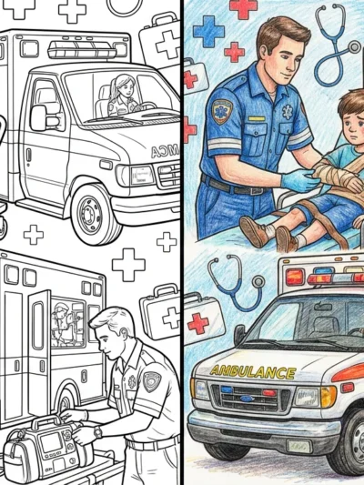 Paramedic coloring pages