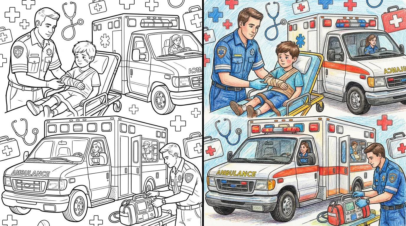 paramedic coloring pages