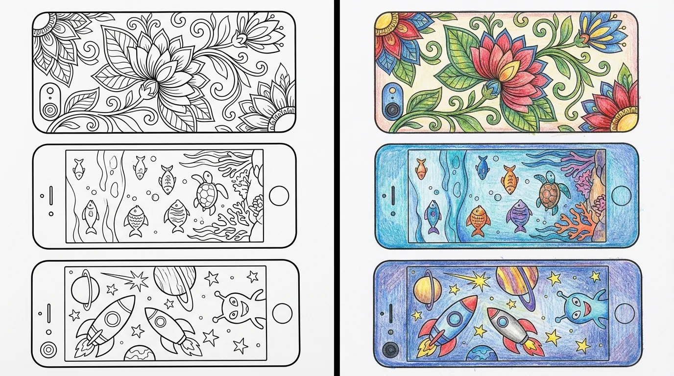 phone coloring pages