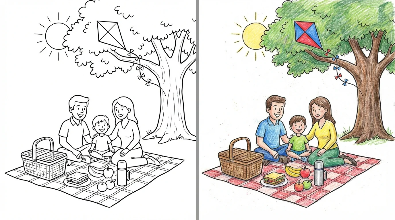 picnic coloring pages