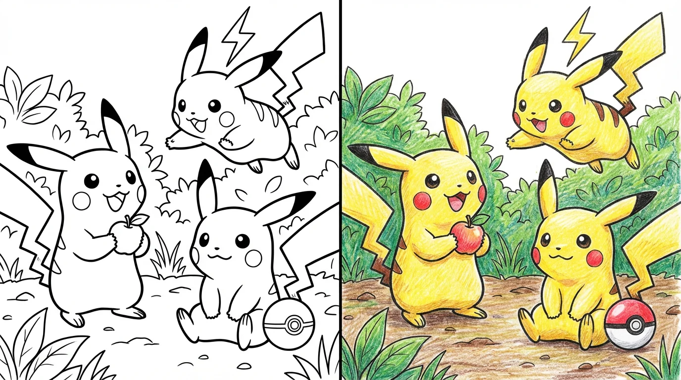 pikachu coloring pages