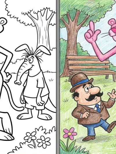 Pink Panther coloring pages