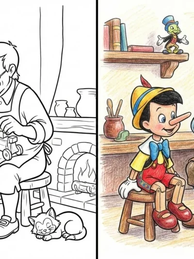 Pinocchio coloring pages