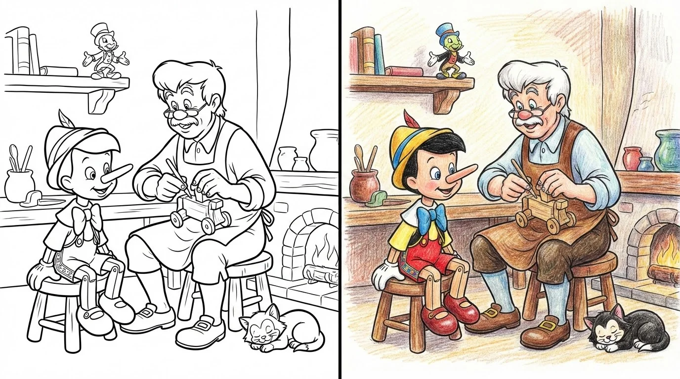 pinocchio coloring pages