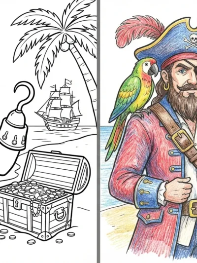 Pirate coloring pages