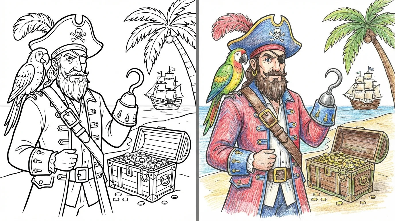 pirate coloring pages