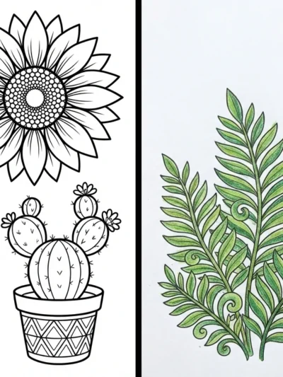 Plant coloring pages