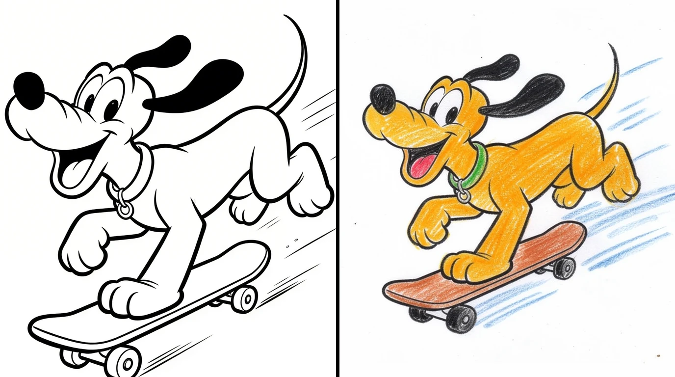 pluto coloring pages