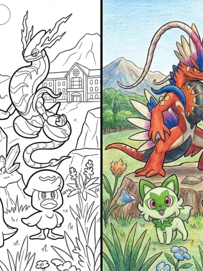 Pokemon Scarlet And Violet coloring pages