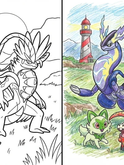 Pokemon Violet coloring pages