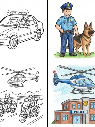 Police coloring pages