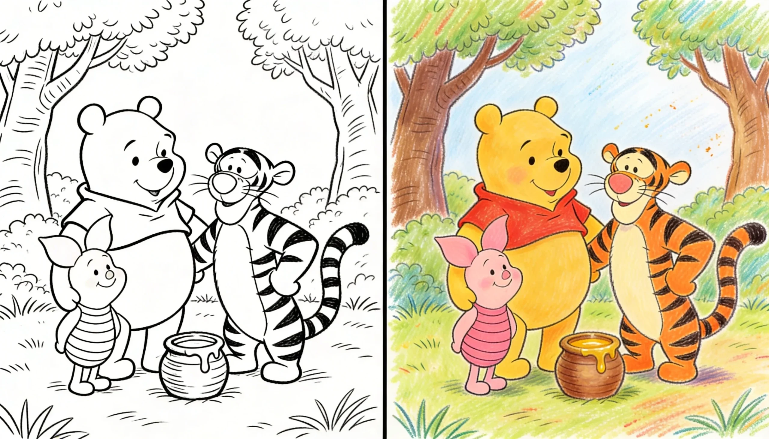 pooh coloring pages