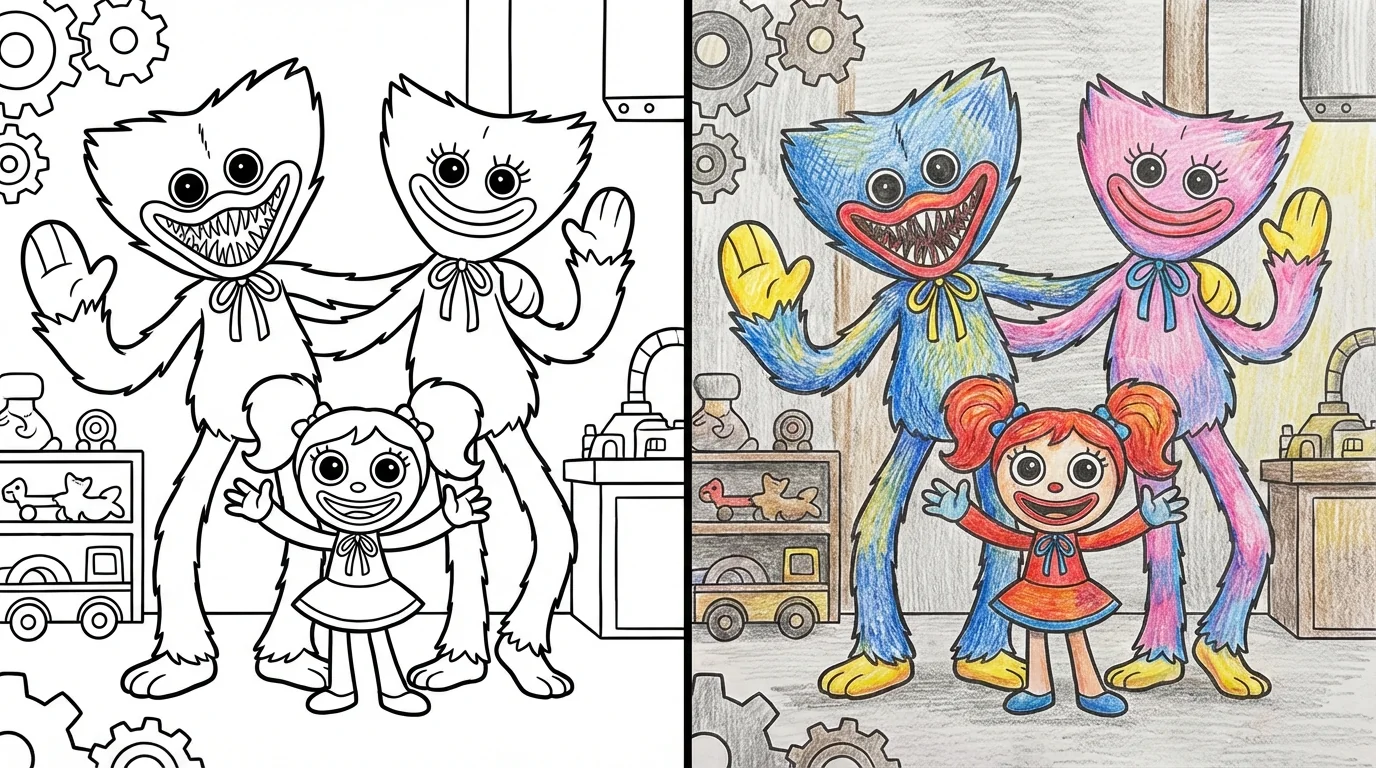 poppy playtime coloring pages