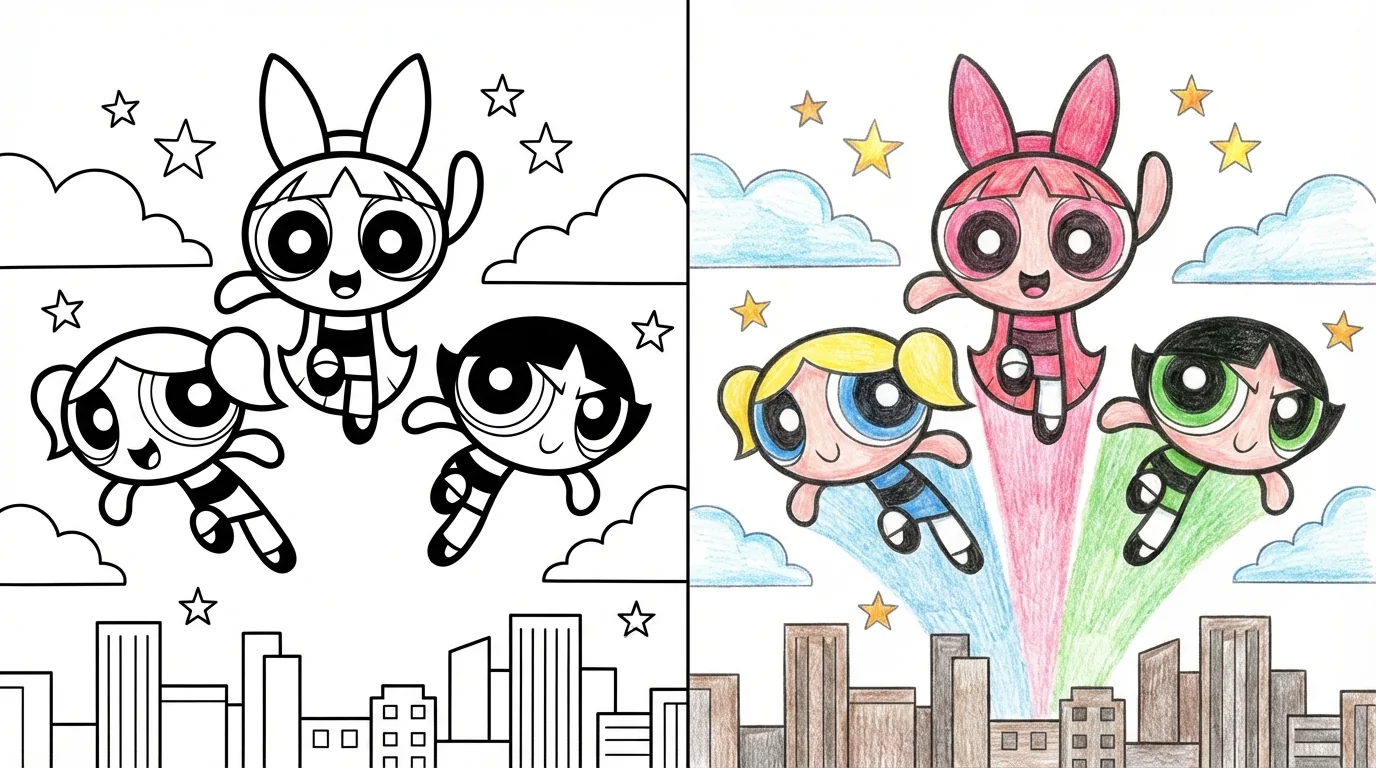 powerpuff girls coloring pages
