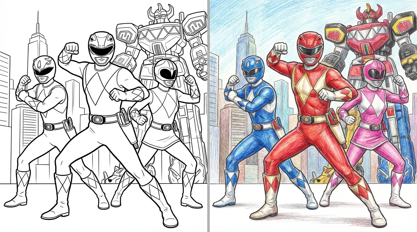 power rangers coloring pages