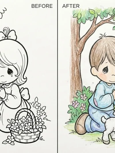 Precious Moments coloring pages