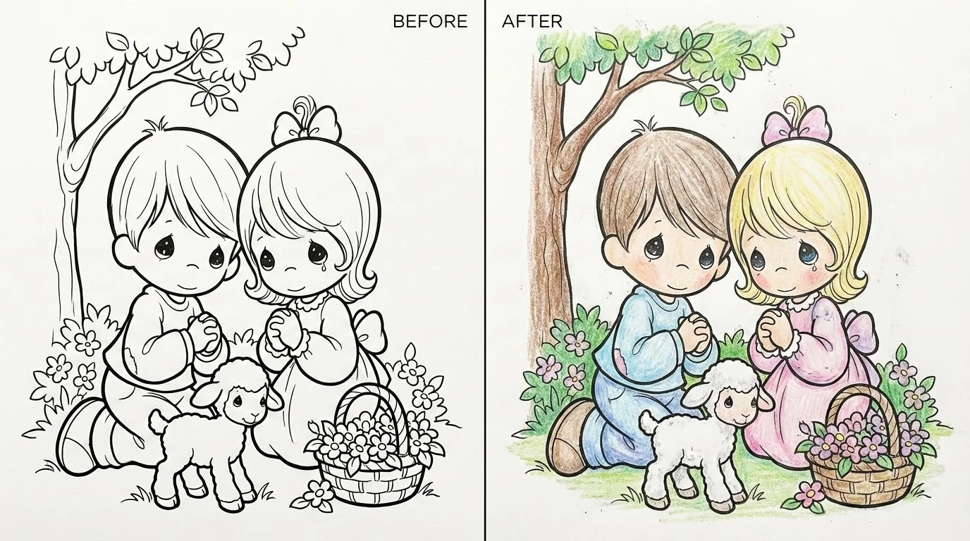 precious moments coloring pages