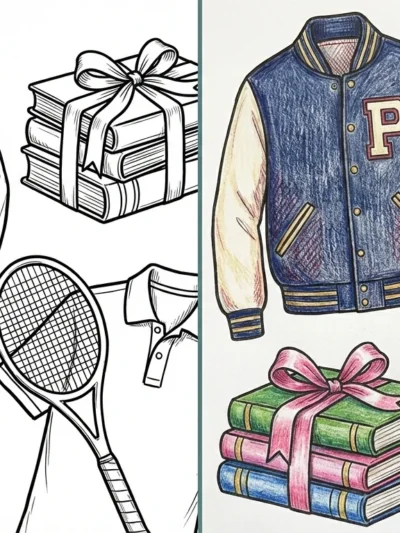 Preppy coloring pages