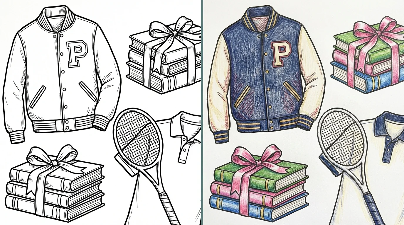 preppy coloring pages