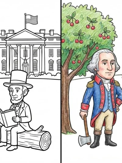 Presidents Day coloring pages