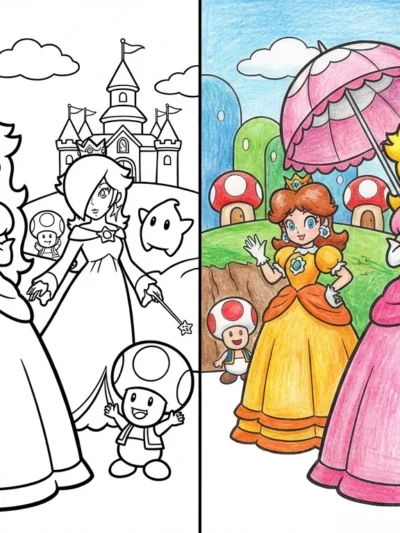 Princess Peach coloring pages