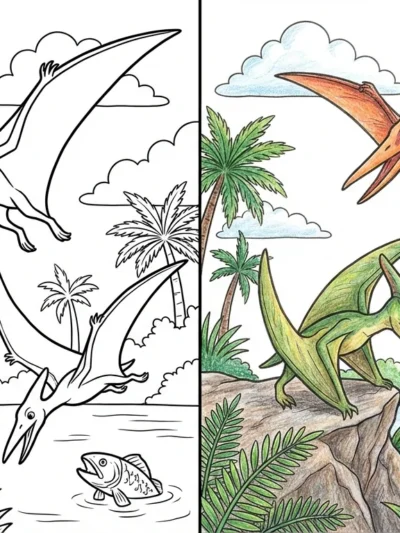 Pterodactyl coloring pages