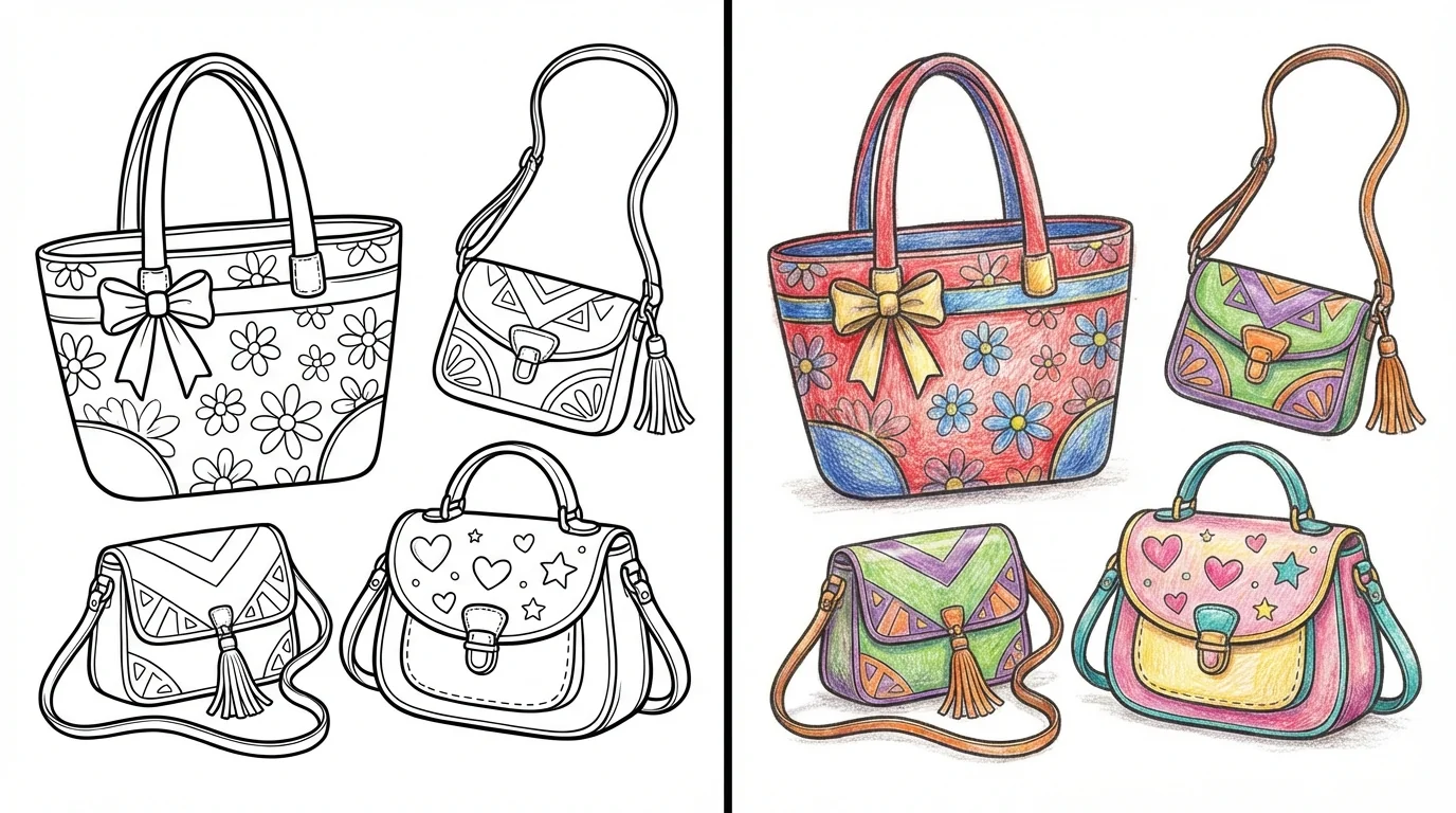 purse coloring pages