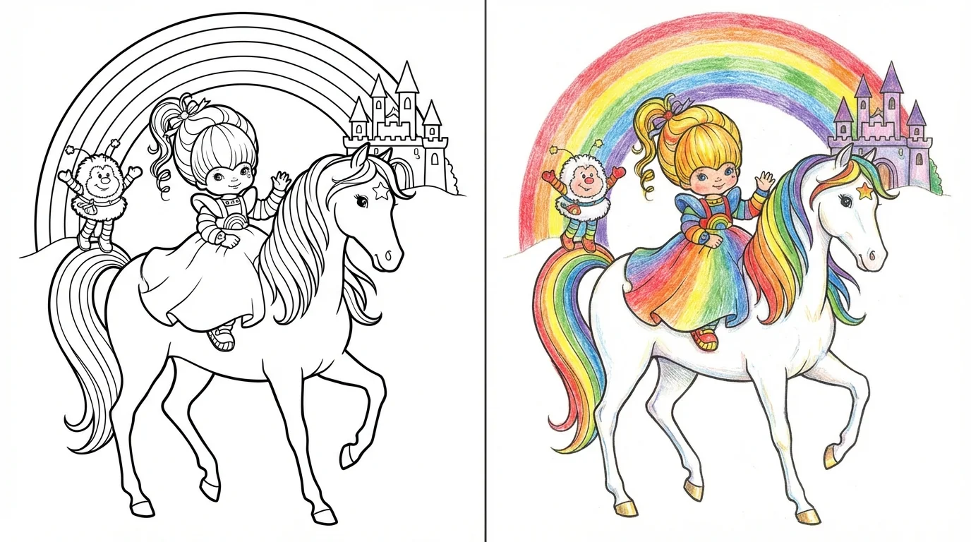rainbow brite coloring pages