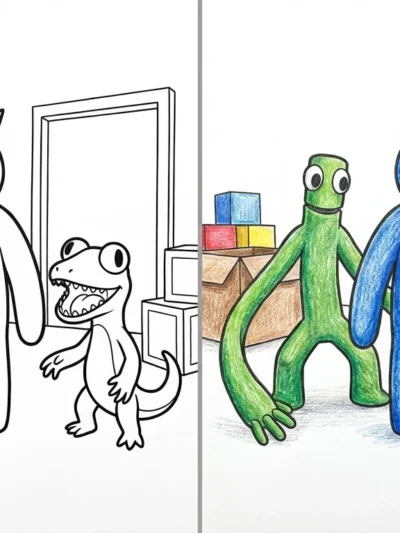 Rainbow Friends coloring pages