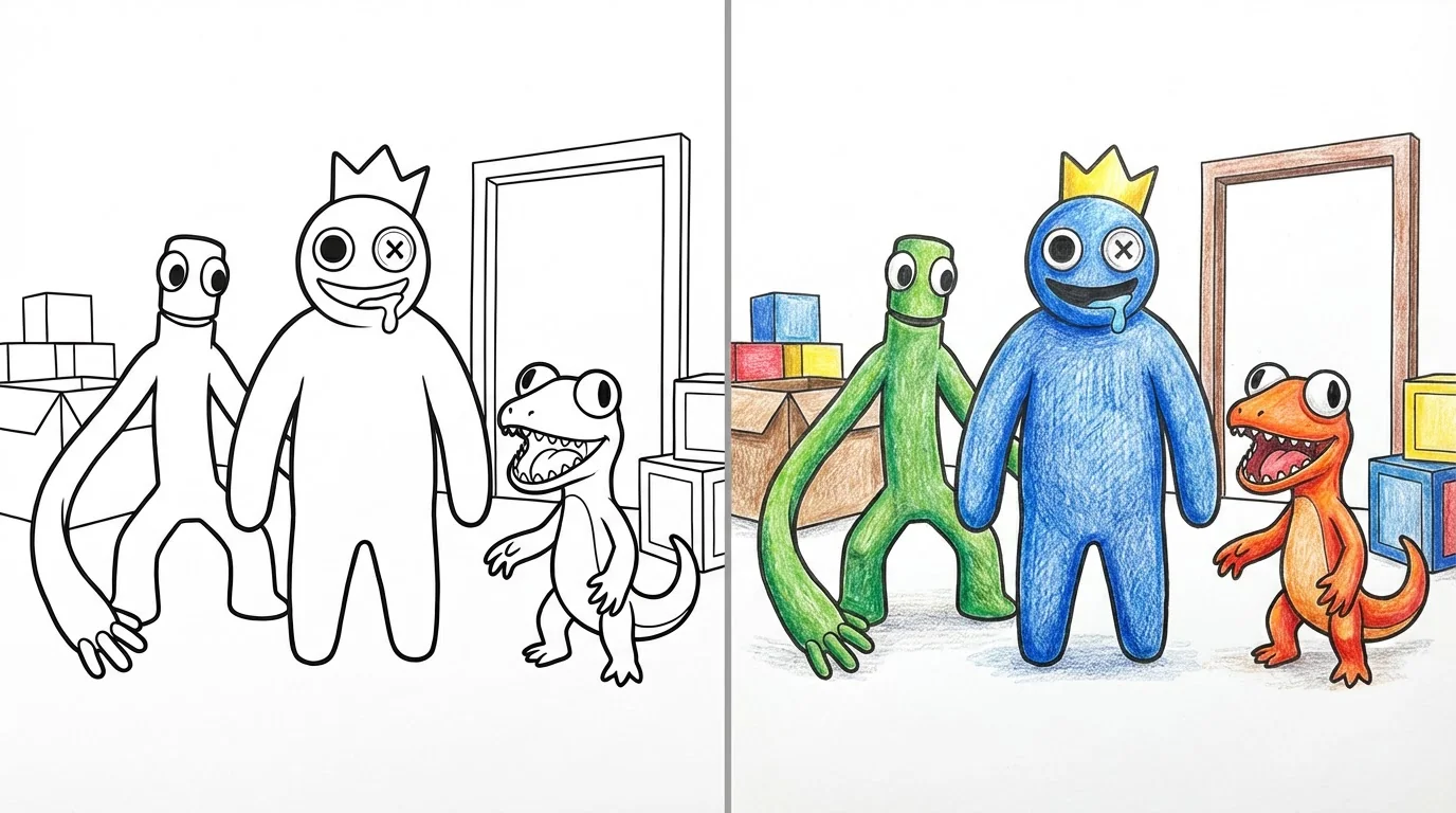 56 Rainbow Friends Coloring Pages (Free PDFs)