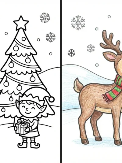 Reindeer coloring pages
