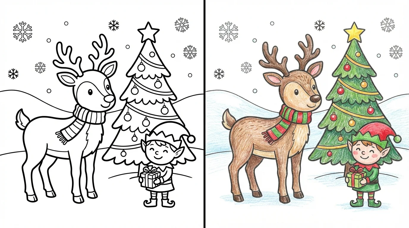 reindeer coloring pages