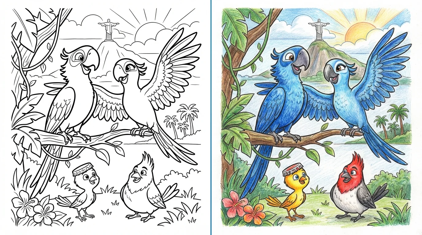 rio coloring pages
