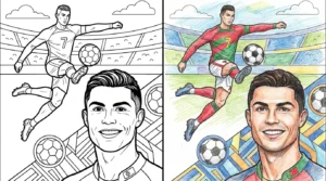 ronaldo coloring pages