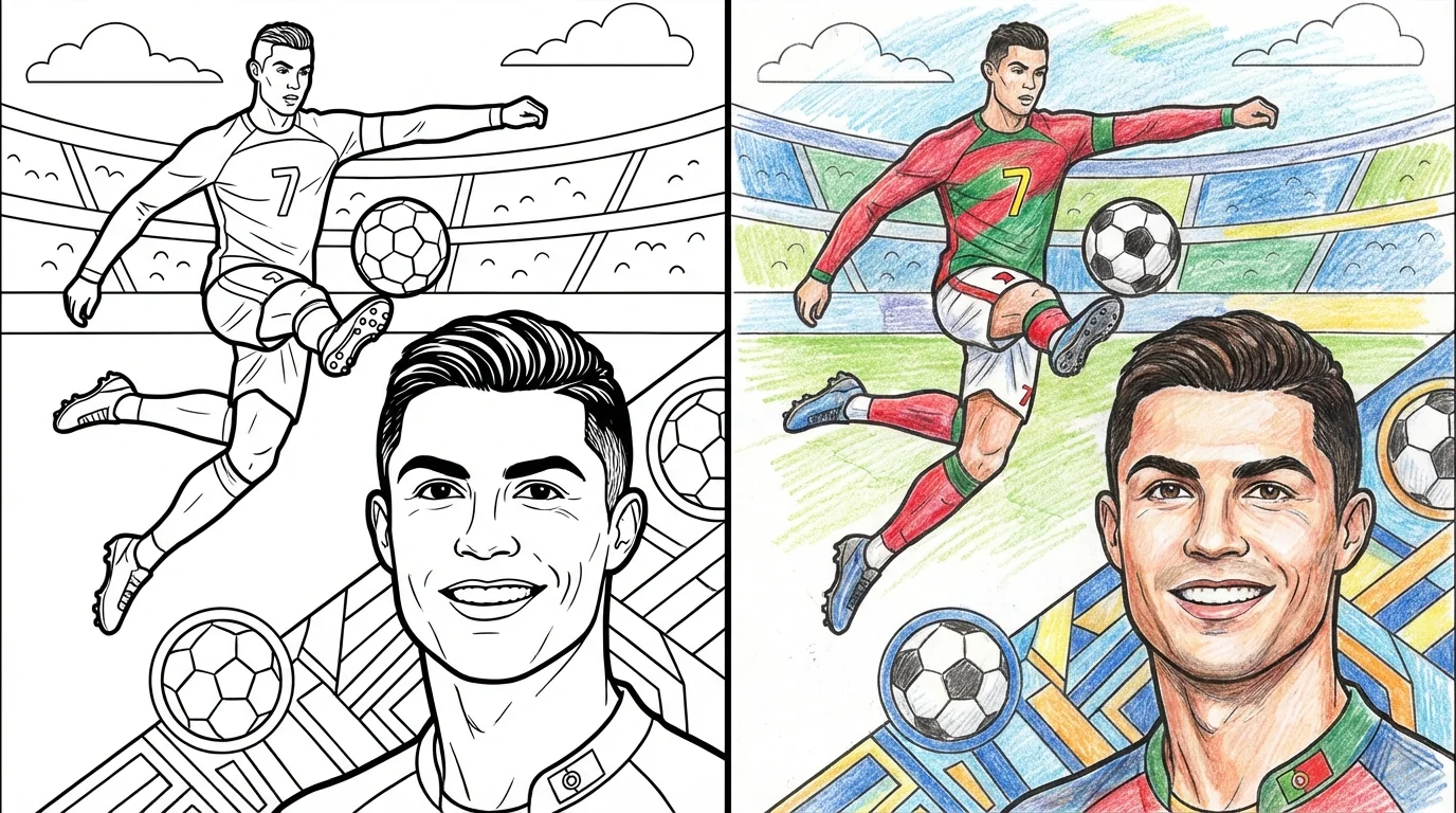 ronaldo coloring pages