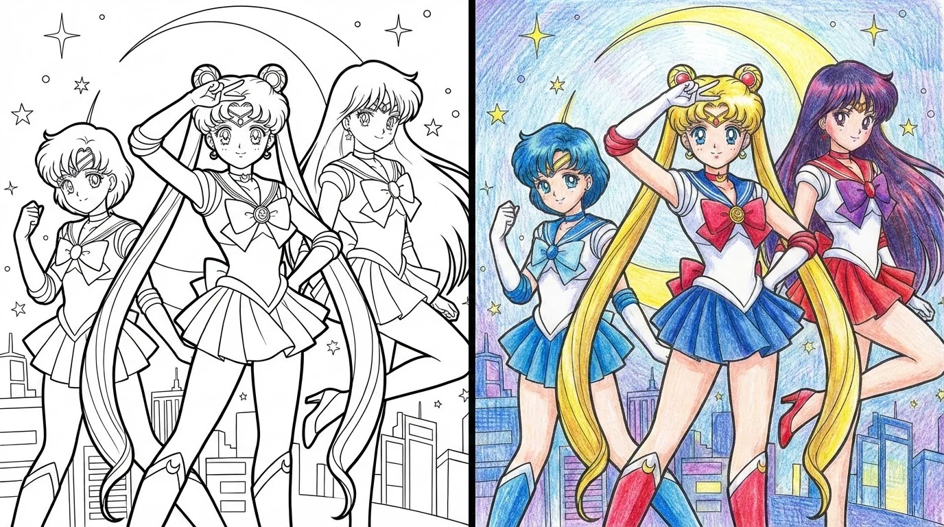 sailor moon coloring pages
