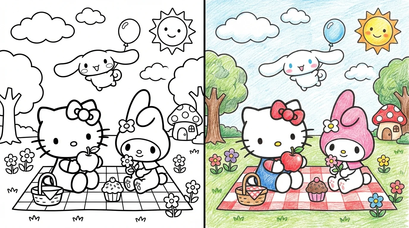 sanrio coloring pages
