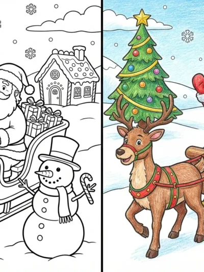 Santa coloring pages