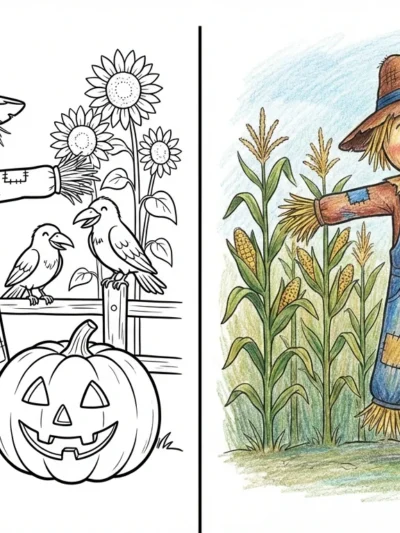 Scarecrow coloring pages
