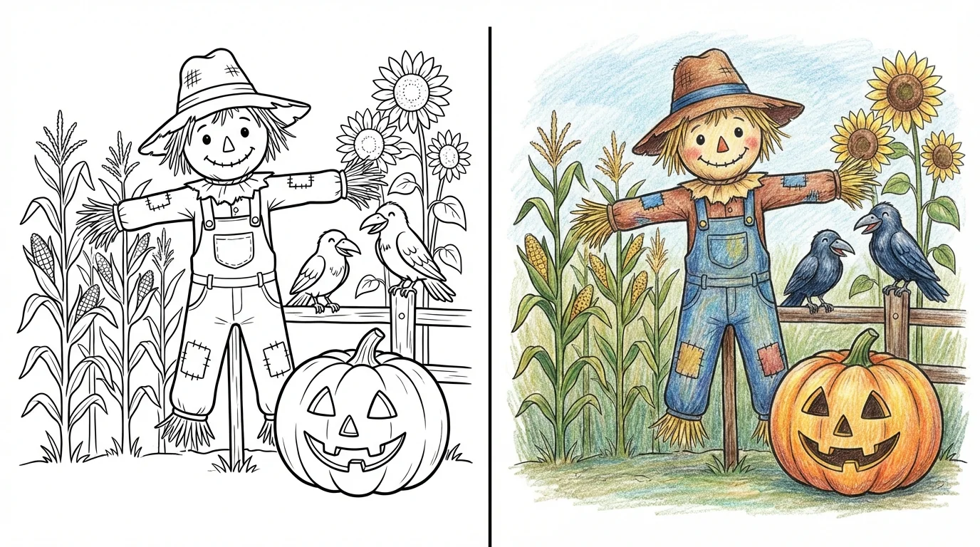 scarecrow coloring pages