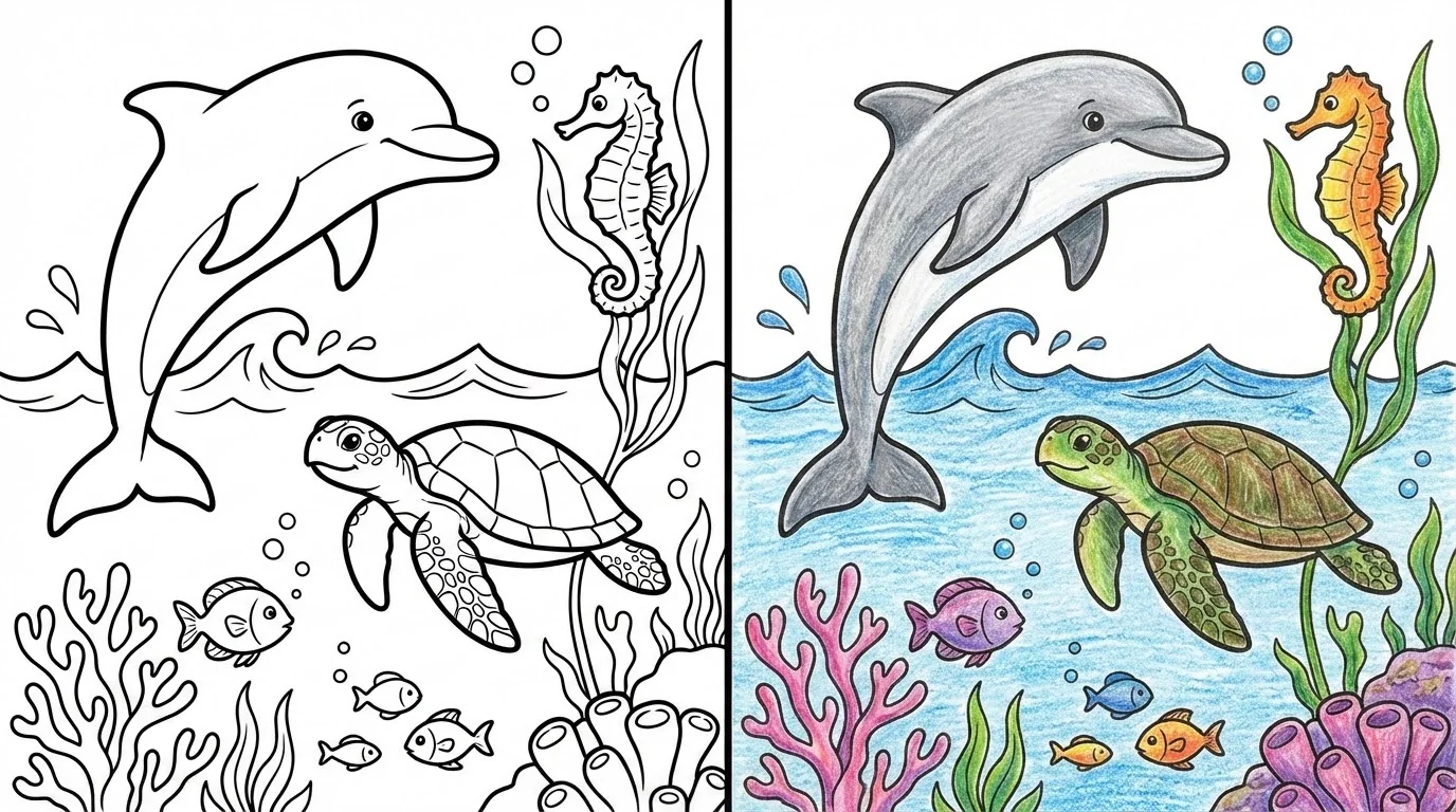 sea animal coloring pages