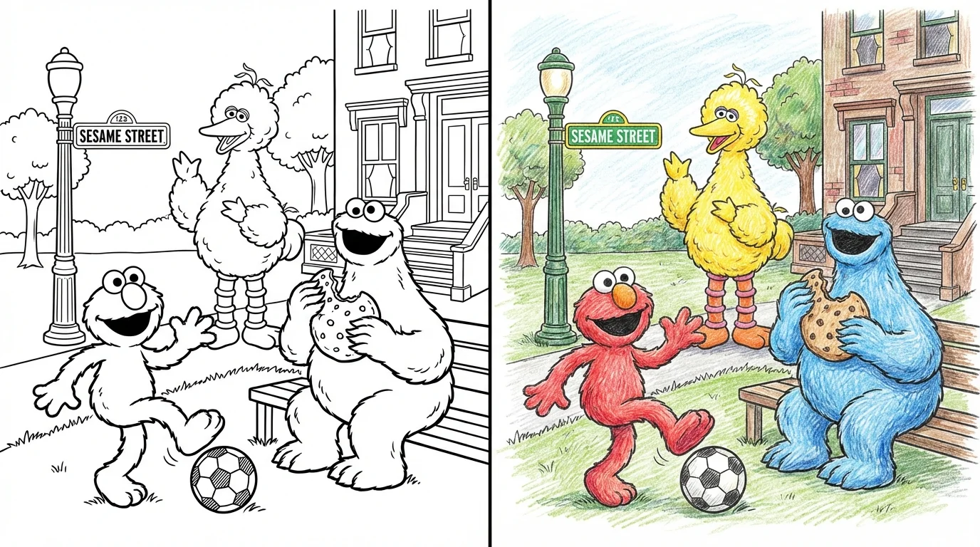 sesame street coloring pages
